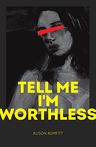 Book cover with a black and white portrait featuring a red bar over eyes.