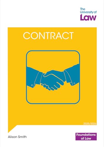 Yellow textbook cover with a blue handshake illustration and "CONTRACT" text.