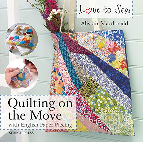 Book cover featuring a patchwork tote bag and quilting techniques.