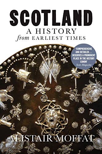 Book cover: “Scotland: A History” with ornate shield and weaponry imagery.