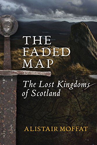 Book cover featuring an old sword against a landscape with a standing stone.