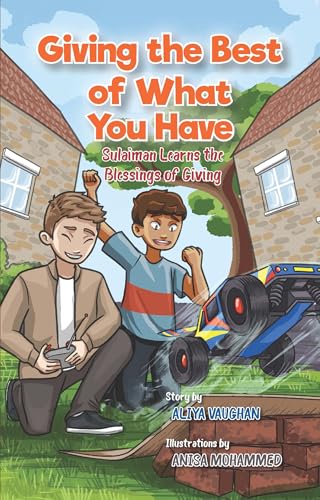 Book cover depicting two boys and a toy car, titled "Giving the Best.