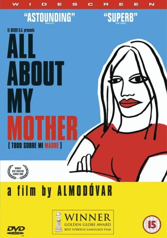 DVD cover for "All About My Mother" featuring a stylized portrait.