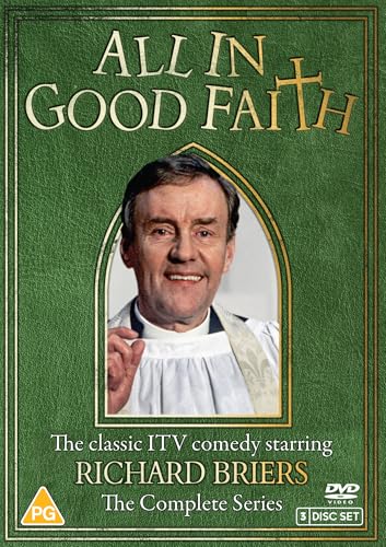 DVD cover for "All In Good Faith" featuring Richard Briers as a vicar.