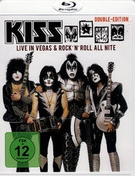Blu-ray cover for KISS concert film "Live in Vegas & Rock N' Roll All Nite".