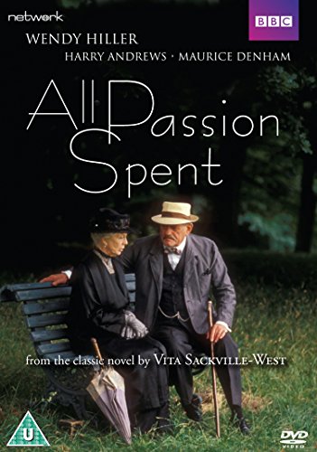 DVD cover for All Passion Spent featuring an elderly couple sitting on a bench.