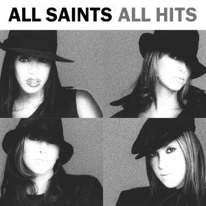 Black and white album cover featuring four women in hats.