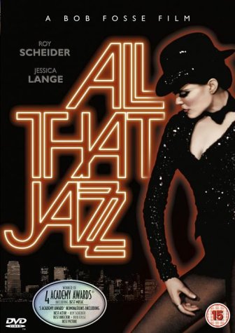 All That Jazz" DVD cover featuring a woman in a sparkly dress and hat.