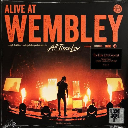 All Time Low "Alive At Wembley" vinyl record cover with concert imagery.