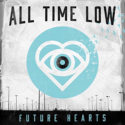 Album cover for All Time Low’s “Future Hearts” with eye-heart graphic.