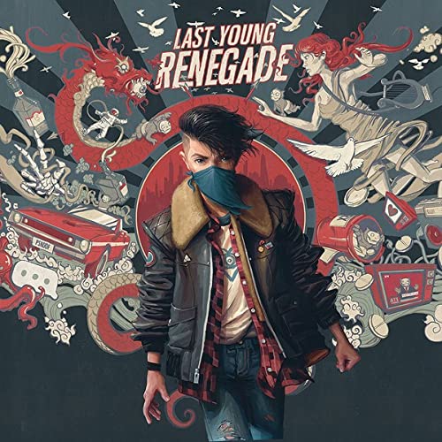 Album cover for All Time Low’s “Last Young Renegade” featuring illustrated artwork.
