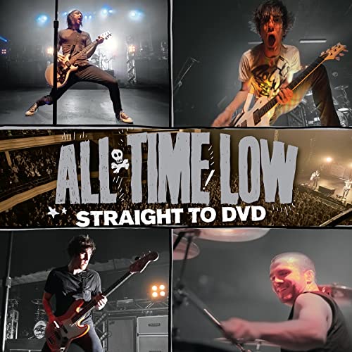 All Time Low "Straight To DVD" CD cover with band members performing.
