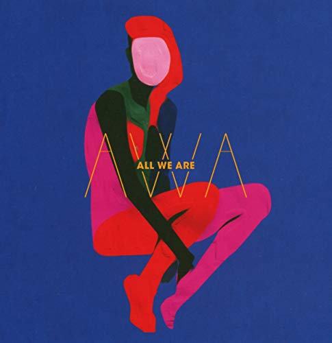 CD cover for “All We Are” featuring abstract red figure on blue.