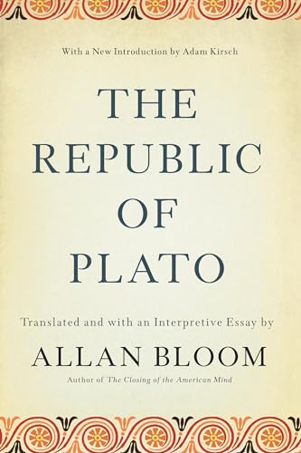Book cover for "The Republic of Plato" with ornate border design.