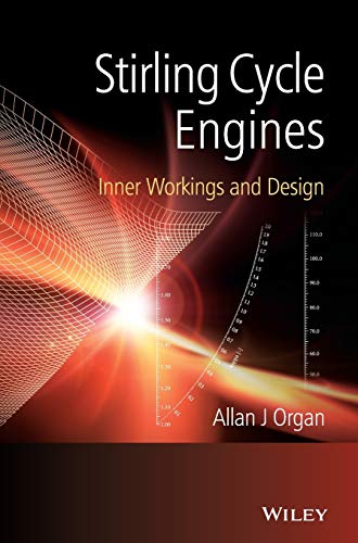 Book cover for “Stirling Cycle Engines” with red and white graphics.