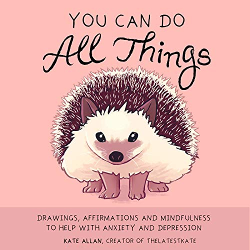 Book cover with a drawing of a hedgehog on a pink background.