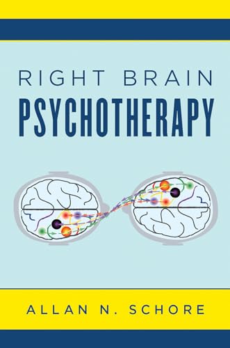 Book cover: "Right Brain Psychotherapy" with illustrated human brains.