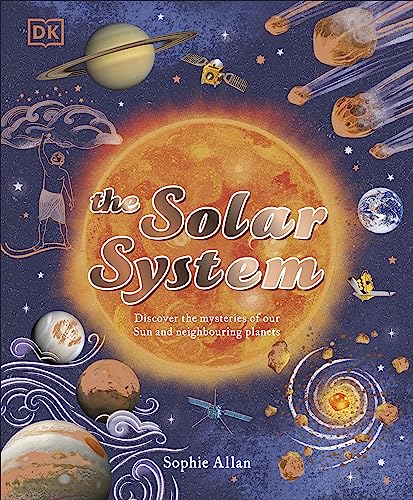 Book cover depicting the sun, planets, and space exploration imagery.