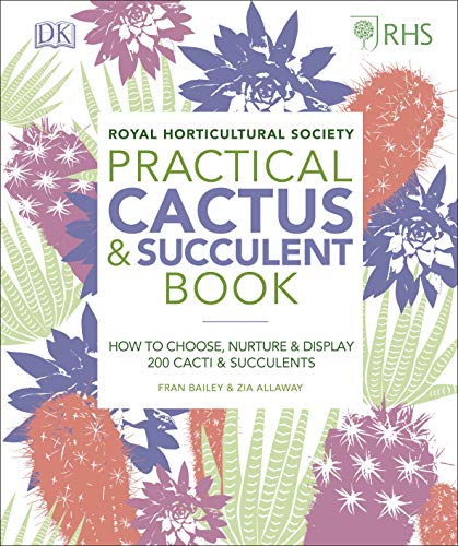 Book cover with illustrated cacti and succulents, titled “Practical Cactus & Succulent Book.”