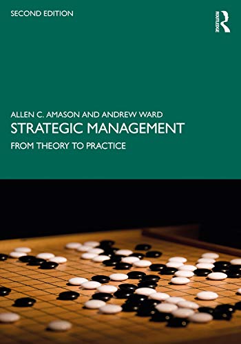 Textbook cover with title "Strategic Management" and a Go board image.