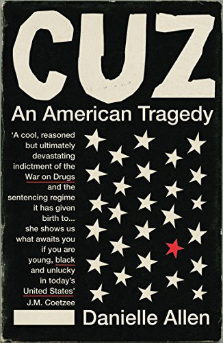 Black book cover with white "CUZ" text and star pattern, author Danielle Allen.