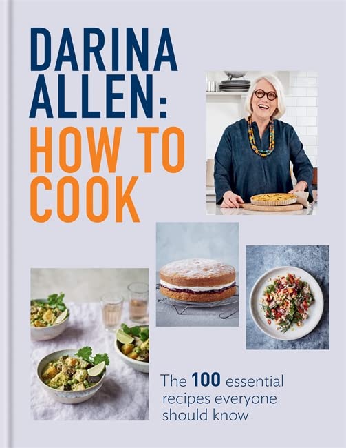 Cookbook cover featuring Darina Allen, food photos, and bold title text.