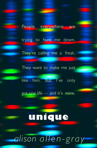 Book cover with blurred lights and text reading “unique” by Alison Allen-Gray.