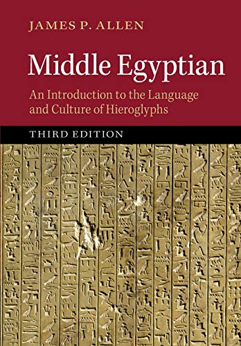 Book cover: "Middle Egyptian" with hieroglyphs and red text.