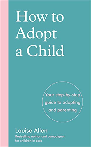 Book cover: “How to Adopt a Child” by Louise Allen, teal background.