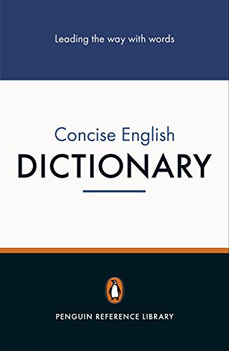 Cover of the Penguin Concise English Dictionary, blue and white design.