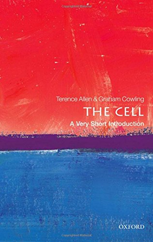 Book cover: “The Cell” with red and blue abstract paint strokes.