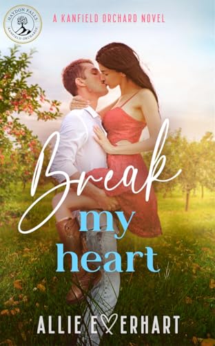 Romance novel cover featuring a couple kissing in an apple orchard.