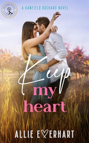 Romance novel cover with a couple embracing in a golden field.