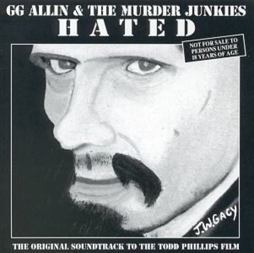 CD cover for GG Allin’s “Hated,” featuring a black and white portrait.