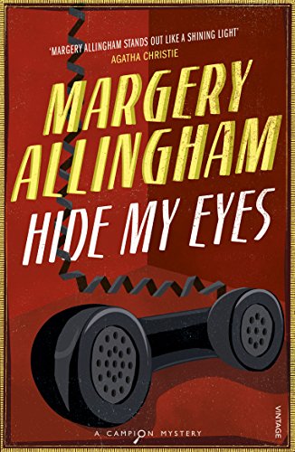 Book cover for "Hide My Eyes" featuring a vintage black telephone.