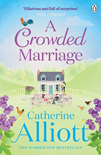 Book cover: “A Crowded Marriage” with a cottage scene and people.