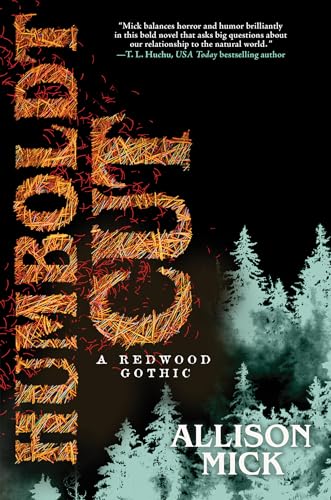 Book cover for "Humboldt Cut" with text formed from wood splinters.