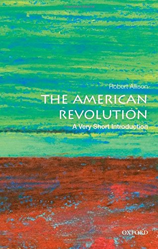 Book cover: “The American Revolution” with abstract green and red paint.