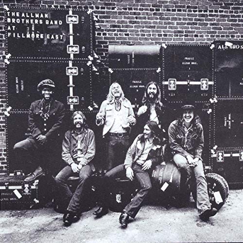 Black and white album cover featuring The Allman Brothers Band.