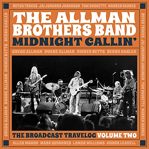 The Allman Brothers Band "Midnight Callin'" 4CD set cover with band photo.