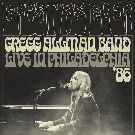 Album cover for Gregg Allman Band’s “Great As Ever” live recording, 1986.