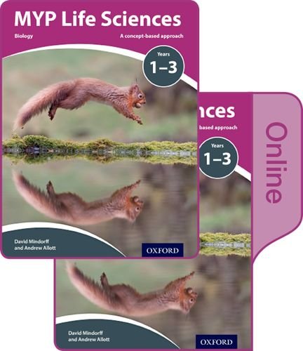 Textbook cover featuring a leaping red squirrel and text "MYP Life Sciences".