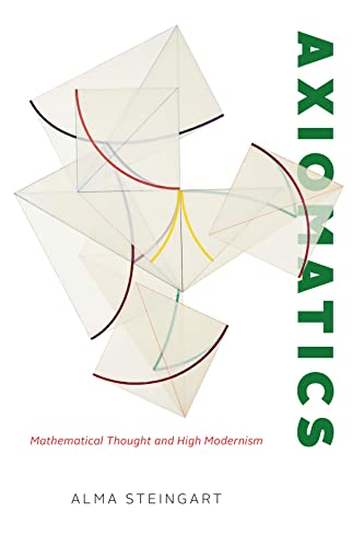 Book cover with geometric shapes and the title "Axiomatics" in green.
