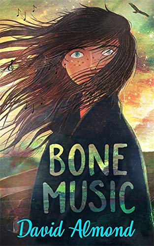 Book cover showing a girl with long hair, musical notes, and a flying bird.