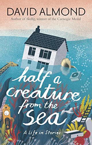 Book cover illustration showing a house partially submerged in water with various underwater objects.