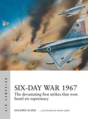 Book cover depicting Israeli fighter jets and explosions, titled "Six-Day War 1967.
