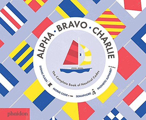 Book cover with nautical flags, a sailboat, and text about codes.