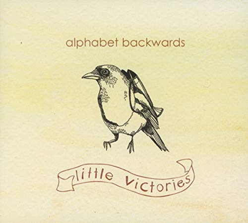 CD cover: sketched bird with text "alphabet backwards" and "little victories".