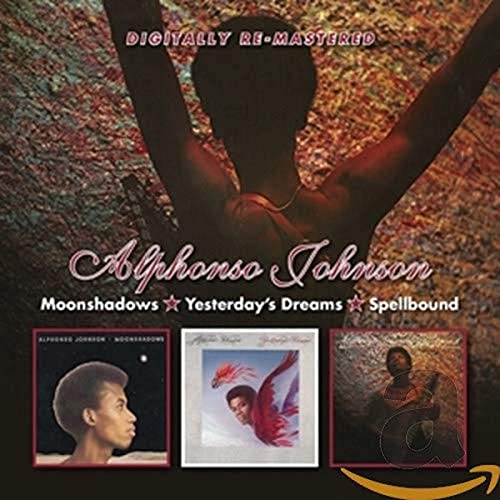 CD cover for Alphonso Johnson’s “Moonshadows” with album art and titles.