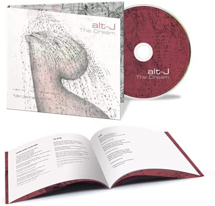 alt-J album "The Dream" CD cover: sketch of a face in lines.
